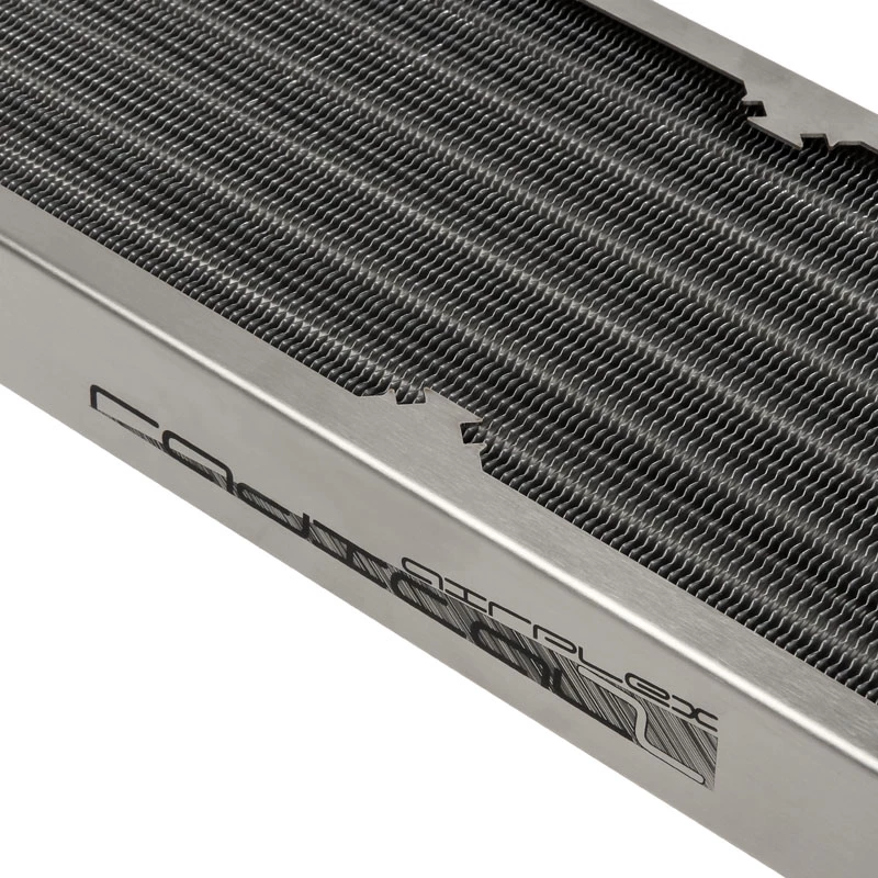 Radiador Aqua-Computer airplex radical 2/480 — aluminio/cobre/acero inoxidable, 520×140×40 mm