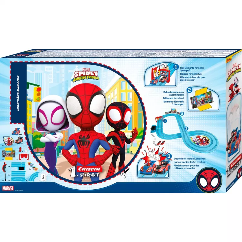 CARRERA circuito 1First Spidey Go! pista de slot 2,9 m de longitud