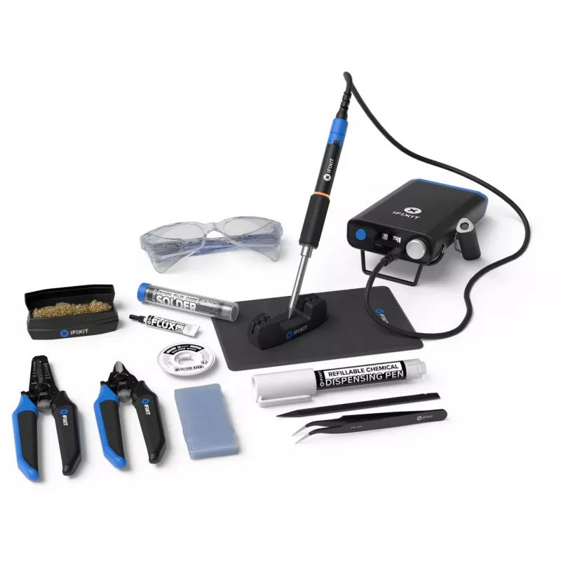 Set de herramientas de soldadura iFixit FixHub – el kit de soldadura completo para cualquier proyecto, incl. powerstation, soldador inteligente