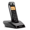 Teléfono DECT Motorola S1201 – inalámbrico, manos libres, identificador de llamadas, agenda de 50 contactos, negro