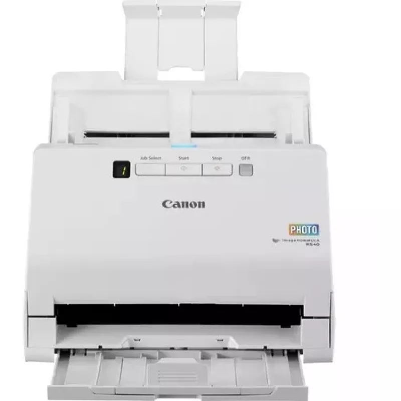 Escáner de fotos y documentos Canon imageFORMULA RS40, 600 x 600 DPI, 40 ppm, 30 ppm, escala de grises, monocromo, escáner de alimentación por hojas, blanco
