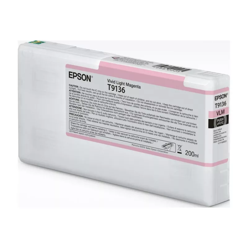 Cartucho de tinta Epson T91360N Vivid Light Magenta original para impresoras Epson compatibles
