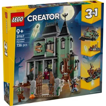 Juguete de construcción LEGO Creator 3 en 1 Casa encantada modelo 31167 – 736 piezas, 3 modelos, 5 minifiguras