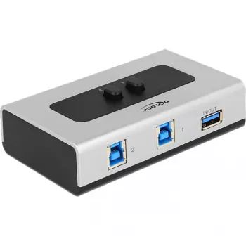 DeLOCK 87667 USB 3.0 conmutador de compartición bidireccional de 2 puertos