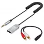 Adaptador receptor de audio inalámbrico QOLTEC HiFi BT6.0 2xRC – receptor de audio Bluetooth para altavoces y radio de coche