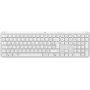 Teclado Logitech Signature delgado K950 - 100% - Full-Size - Inalámbrico - Bluetooth 5.1 LE - AZERTY - Francés - Blanco crema (920-012454)