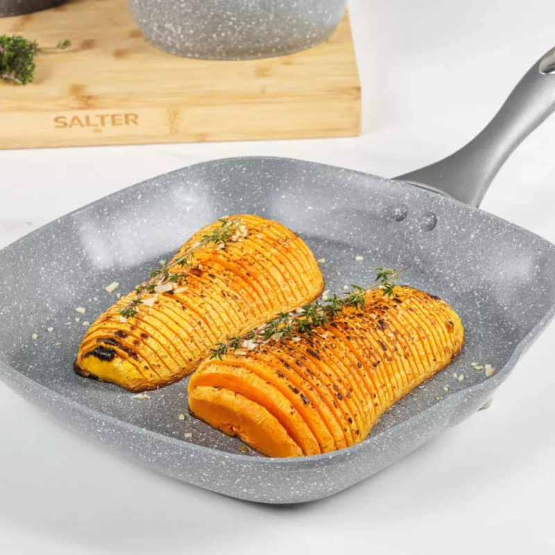 Sartén grill Salter 28 cm antiadherente con recubrimiento de mármol