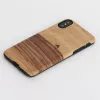 Funda protectora MAN&WOOD para iPhone X/XS – Terra negro, parte trasera protectora