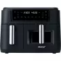 Freidora de aire dual HF 9500 DUO (negra, 2.400 vatios, 2 cestas 6 L + 3,5 L)
