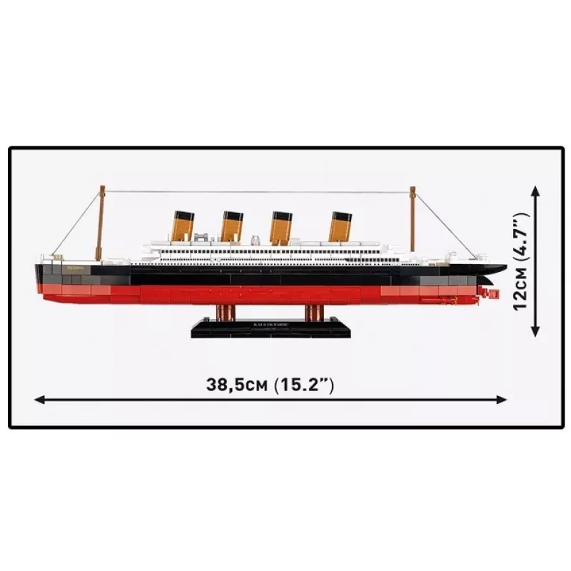Set de construcción Cobi Blocks R.M.S. Olympic 59 bloques — set de modelismo de 59 piezas