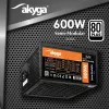 Akyga AK-C2-600 Fuente de alimentación ATX Classic 600 W, semimodular, PFC activo, ventilador de 120 mm