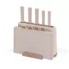 Maestro MR-1412-BEIGE juego de cuchillos con bloque + set de tablas de cortar beige