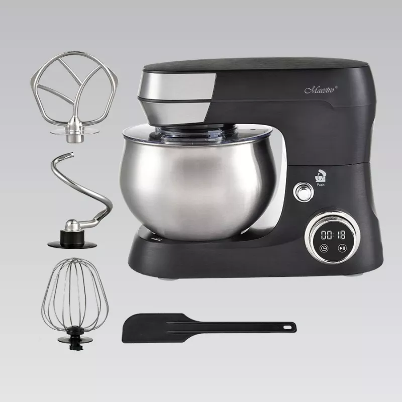 Amasadora planetaria Feel-Maestro MR-558 con bol de 5 l, 2000 W negro