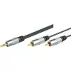 Shiverpeaks cable de audio profesional, alta calidad, 1x jack estéreo de 3,5 mm a 2x conector RCA, 1,5 m (499601015H)