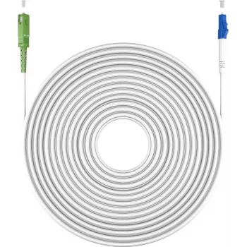 Goobay 59608 cable de fibra óptica 1 m SC/APC LC/UPC FTTH OS2 blanco (59608)