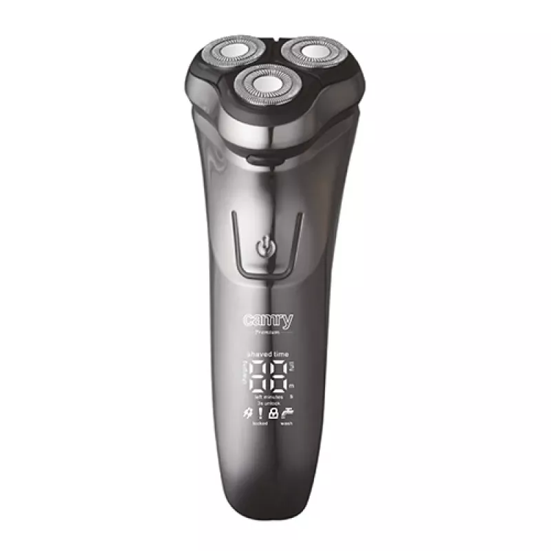 Afeitadora rotativa Camry Premium CR 2925 para hombre con recortadora, gris