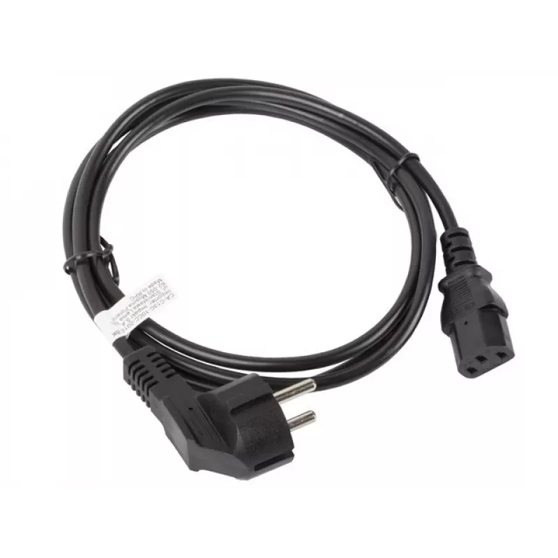 Cable de alimentación Lanberg CA-C13C-10CC-0018-BK negro 1,8 m conector hembra C13 CEE7/7 (CA-C13C-10CC-0018-BK)