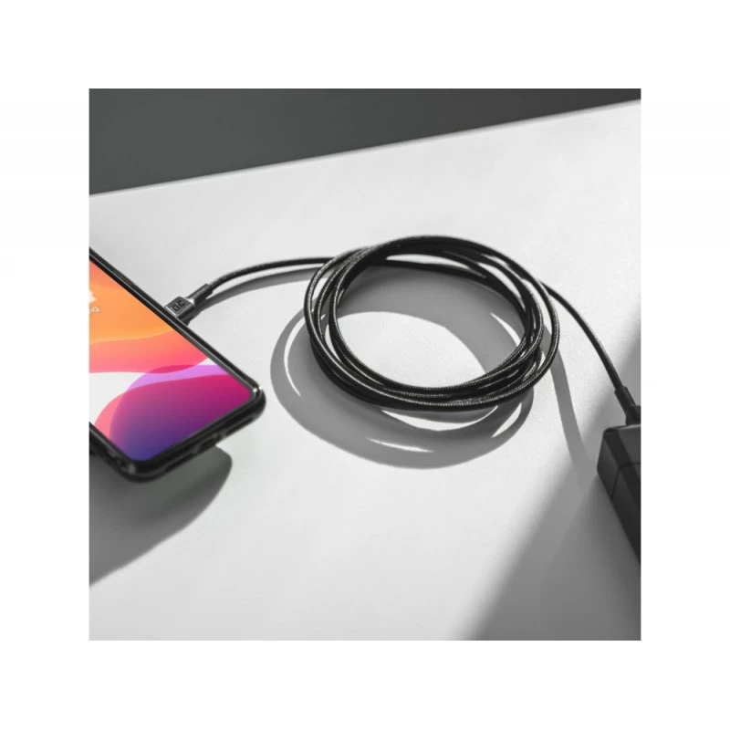 Cable USB Green Cell KABGC30 USB 2.0 1.2 m USB-C negro