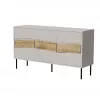 Cómoda Cama Meble INSERTO 3D 143,5×40×80 cm — acabado cashmere con LED