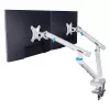 Soporte de monitor DIGITUS Dual Design para 2 pantallas de 35 pulgadas, pinza, 2×10 kg, VESA 75–100, inclinable -45–90°