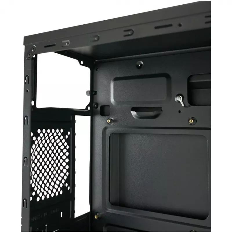 LC Power Classic 7040B - MDT - ATX - sin fuente de alimentación - Negro, aluminio cepillado / Negro - USB/Audio