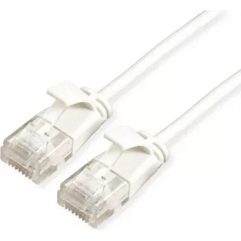 ROLINE GREEN Cable de parcheo UTP Cat.6A (Clase EA), LSOH, delgado, Blanco, 0,3 m (21.44.0979)