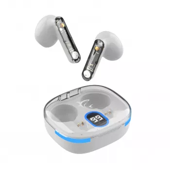 Auriculares White Shark GEB-TWS37 HyperBeat blanco
