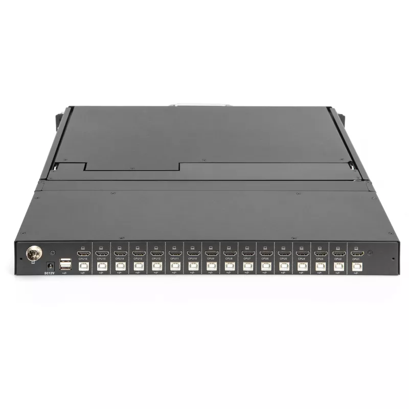 Consola KVM Digitus 17 pulgadas HD LCD 16 puertos HDMI teclado alemán