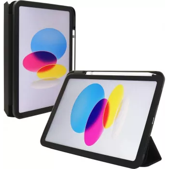 Funda tipo folio jt berlin para Apple iPad 10.9 (2022) — negra transparente