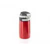 Vaso térmico Leifheit 03245 acero inoxidable 350 ml, doble pared, a prueba de fugas, tapa abatible, negro/rojo
