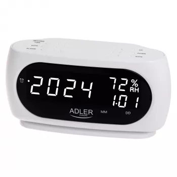 Adler AD 1186W despertador digital negro, blanco