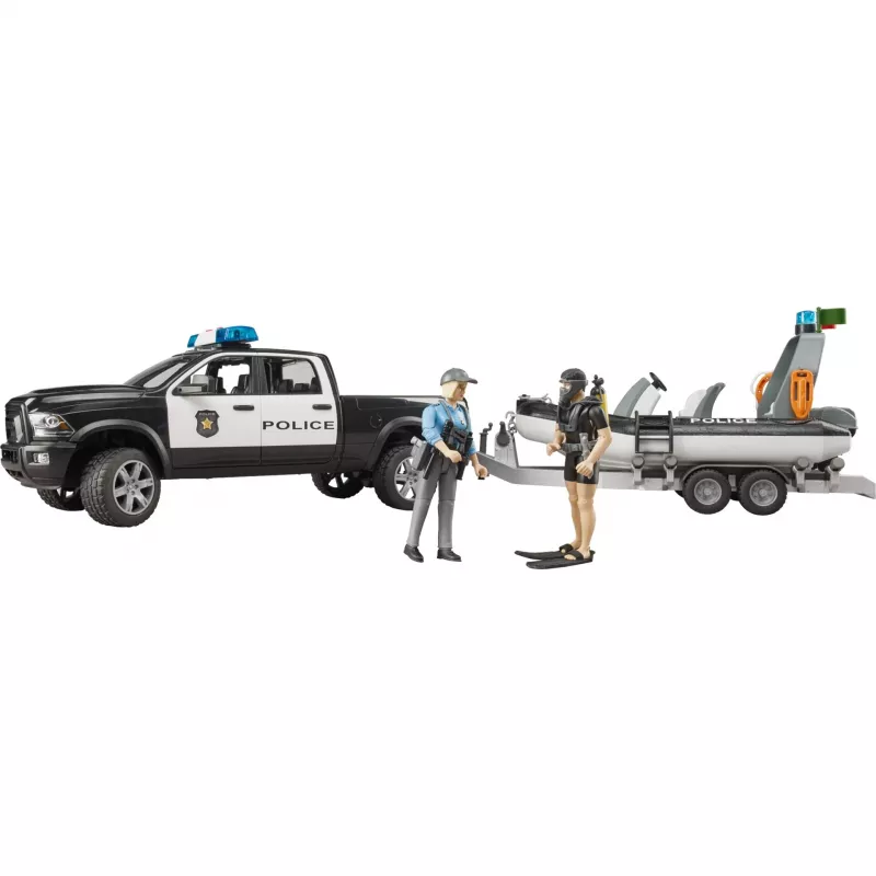 Dodge RAM 2500 Police Pickup con barco