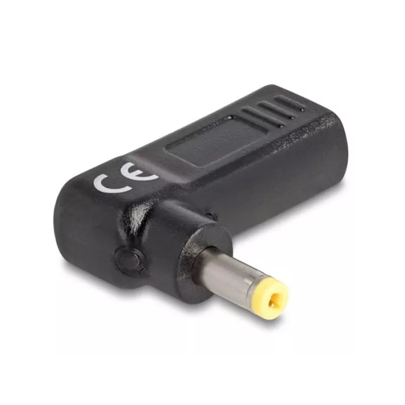 Adaptador DeLOCK USB Type-C conector hembra a HP 4,8 x 1,7 mm conector macho 90° en ángulo
