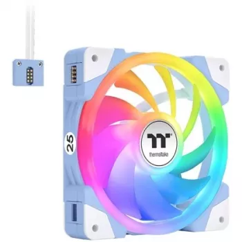 Ventiladores de caja Thermaltake SWAFAN EX14 ARGB 140mm pack de 3 - azul hortensia
