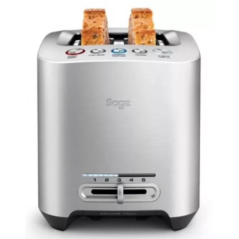 Sage the Smart Toast 5 2 ranuras Plata
