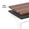 Escritorio con regulación eléctrica de altura ergo office ER-400 W — altura máx. 1160 mm, carga máx. 80 kg