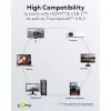 Cable adaptador trenzado USB, conector macho USB-C > conector macho HDMI, 4K / 60Hz (negro/plata, 2 metros)