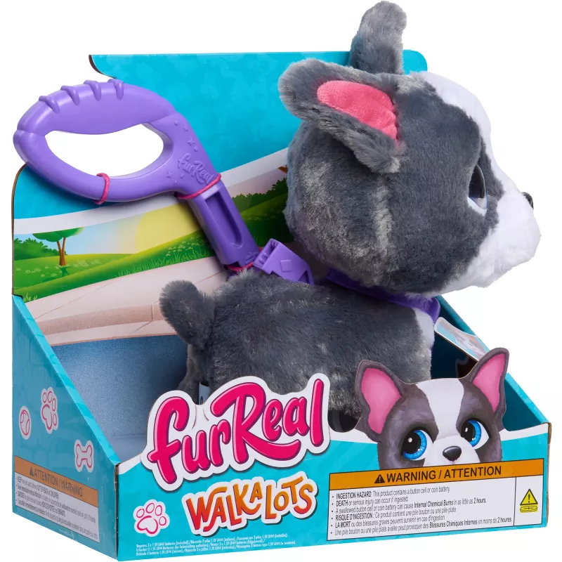 furReal Walk-a-Lots bulldog francés, figura de juguete