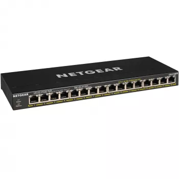 NETGEAR GS316PP Gigabit Ethernet no gestionado (10/100/1000) Power over Ethernet (PoE) Negro