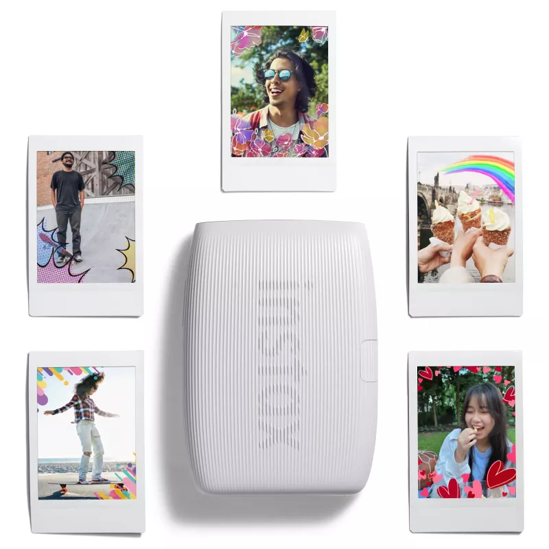 Impresora de fotos Fujifilm Instax Mini Link 3 blanca Bluetooth impresora instantánea portátil para fotos de smartphone