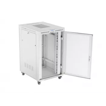 ARMARIO RACK DE SUELO 19 27U 800X1000 GRIS PUERTA PERFORADA LCD LANBERG (paquete plano)