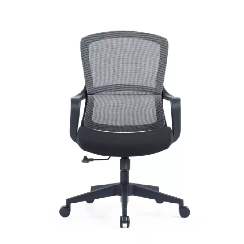 Silla de oficina ergonómica Up Up Darwin negra, tejido negro + malla gris