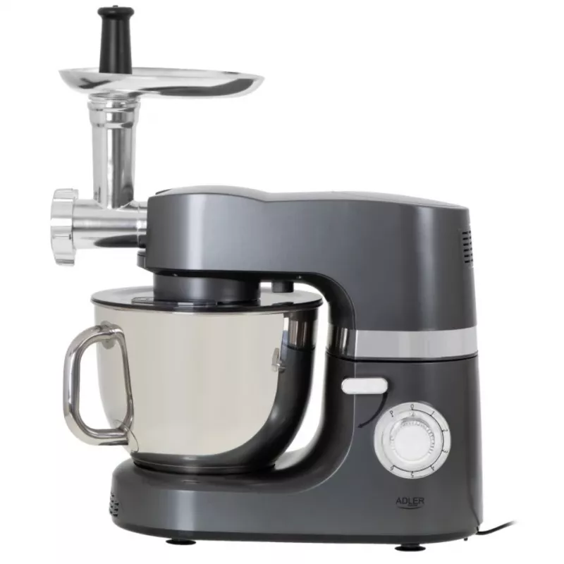 Robot de cocina Adler AD 4221 — bol de acero inoxidable de 7 L, 1200 W, 6 velocidades, batidor planetario