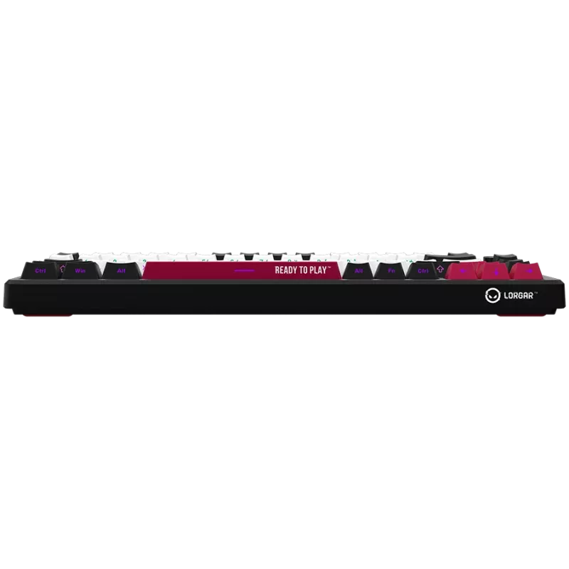 LORGAR KBP7075W teclado gaming mecánico inalámbrico 75 %, negro/rojo, EN
