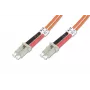 Cable patch de fibra óptica DIGITUS LC/LC 50/125µm 3m multimodo dúplex libre de halógenos hasta 1Gbit con protocolo de medición naranja OM2 (DK-2533-03)
