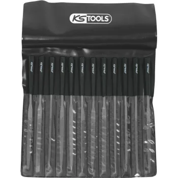 Juego de limas de aguja ks tools 140.3050 — juego de 12 piezas con mangos de plástico