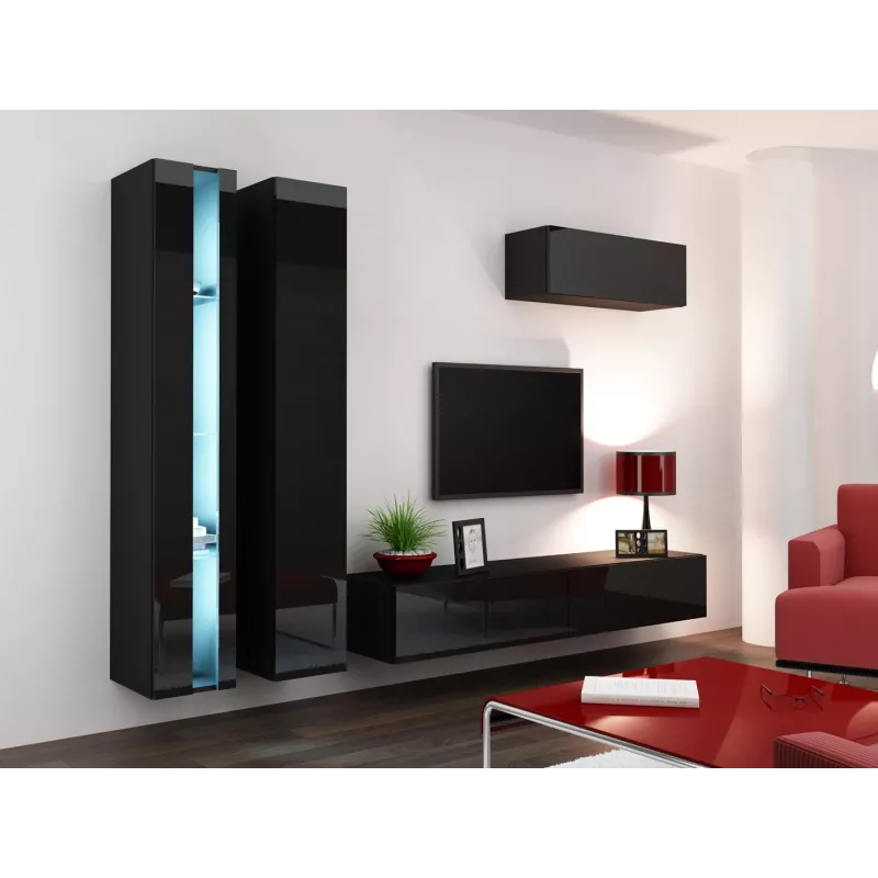 Soporte de TV Cama VIGO nuevo 30/180/40 negro/negro brillante