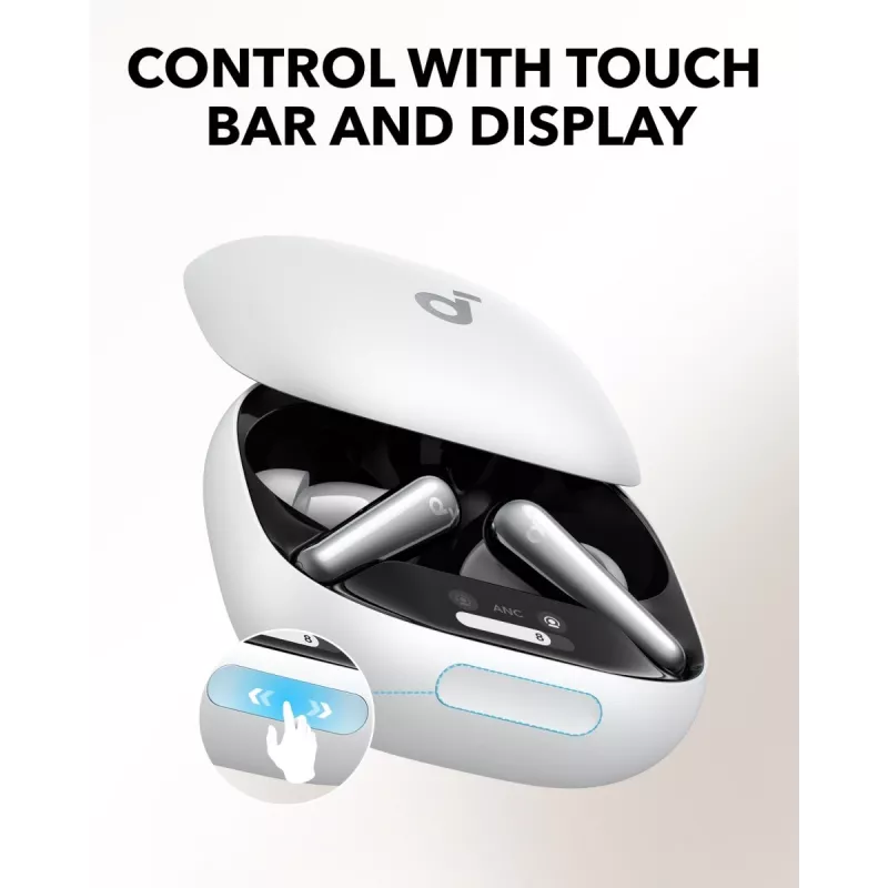 Auriculares Anker Soundcore Liberty 4 Pro TWS Bluetooth in-ear, blanco, para llamadas/música/deporte, peso 61,97 g