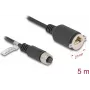 Cable de red DeLOCK M12 codificado A 8 polos hembra a RJ45 hembra Cat.5e 5 m negro