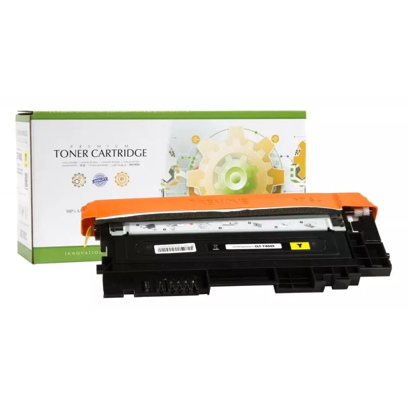 Tóner compatible Static Control Samsung CLT-Y404S/ELS (SU444A), amarillo